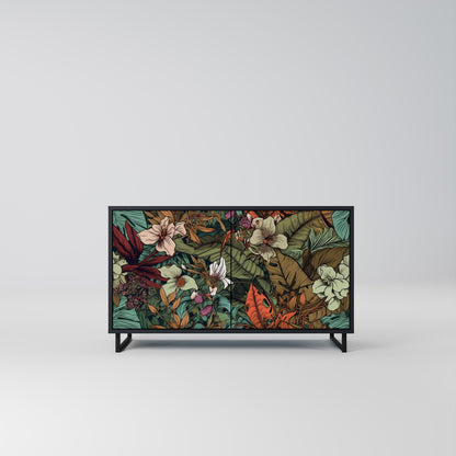 Credenza BOTANICAL EMERGENCE a 2 ante in finitura nera