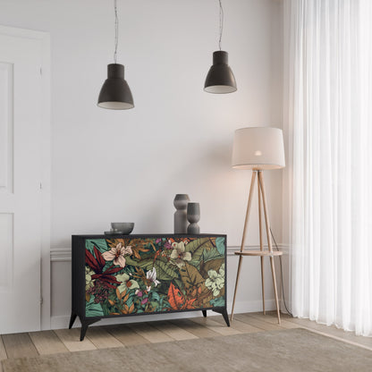 Credenza BOTANICAL EMERGENCE a 2 ante in finitura nera