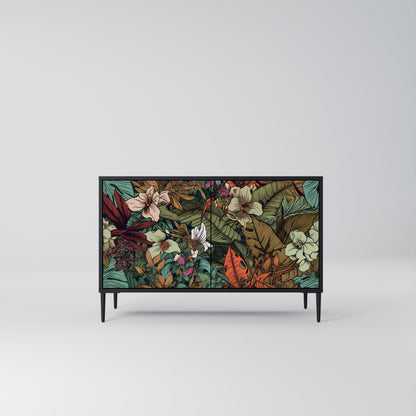 Credenza BOTANICAL EMERGENCE a 2 ante in finitura nera