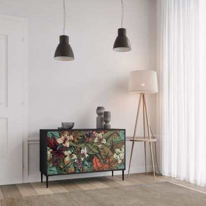 Credenza BOTANICAL EMERGENCE a 2 ante in finitura nera