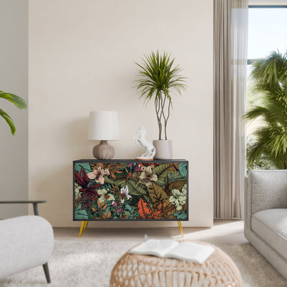 Credenza BOTANICAL EMERGENCE a 2 ante in finitura nera