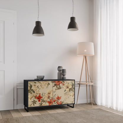 Credenza BLOOMING HARMONY a 2 ante in finitura nera