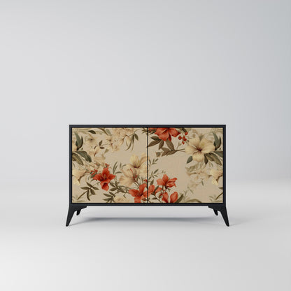 Credenza BLOOMING HARMONY a 2 ante in finitura nera