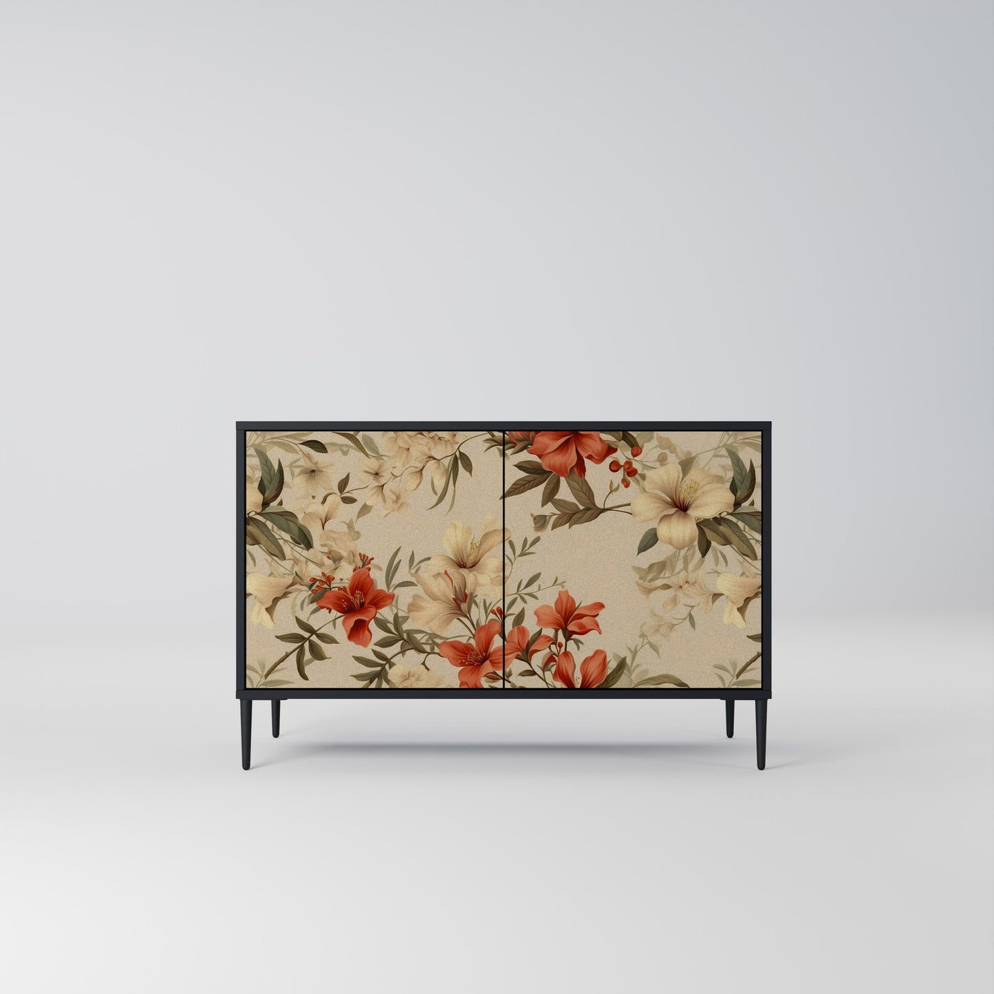 Credenza BLOOMING HARMONY a 2 ante in finitura nera