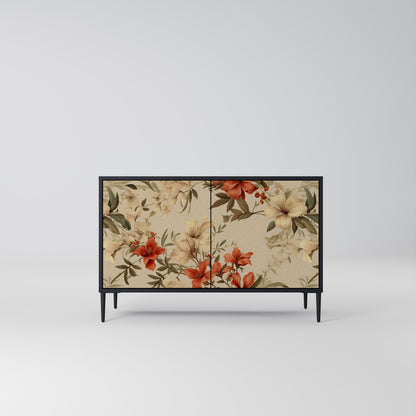 Credenza BLOOMING HARMONY a 2 ante in finitura nera