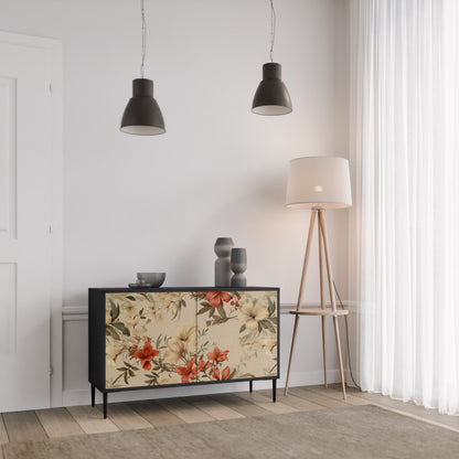 Credenza BLOOMING HARMONY a 2 ante in finitura nera