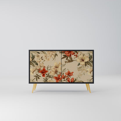 Credenza BLOOMING HARMONY a 2 ante in finitura nera