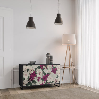 Credenza a 2 ante FLOWERET DREAM in finitura nera