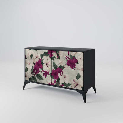 Credenza a 2 ante FLOWERET DREAM in finitura nera