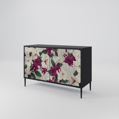 Credenza a 2 ante FLOWERET DREAM in finitura nera