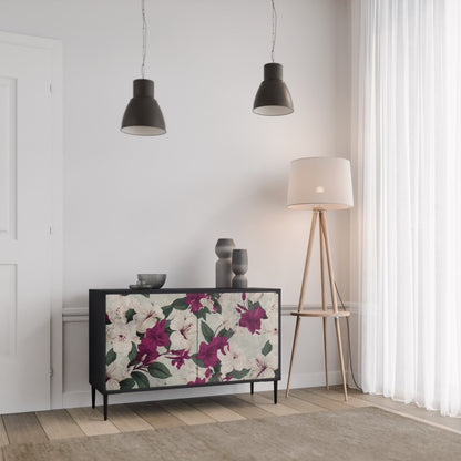 Credenza a 2 ante FLOWERET DREAM in finitura nera