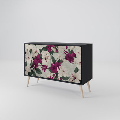 Credenza a 2 ante FLOWERET DREAM in finitura nera