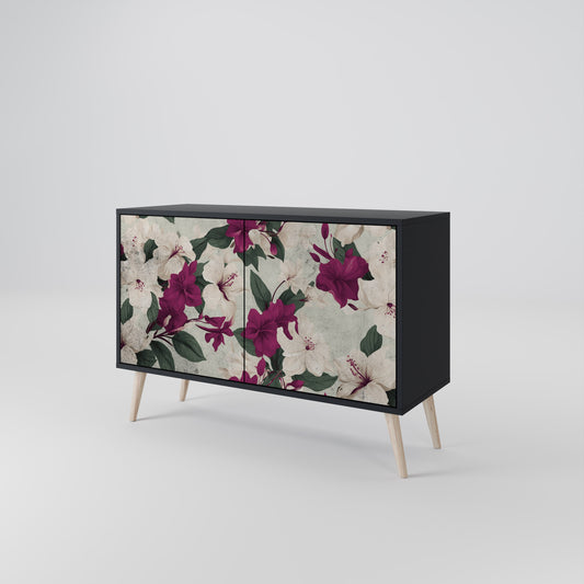 Credenza a 2 ante FLOWERET DREAM in finitura nera
