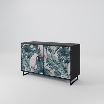 Credenza a 2 ante POPINJAY LOOK in finitura nera