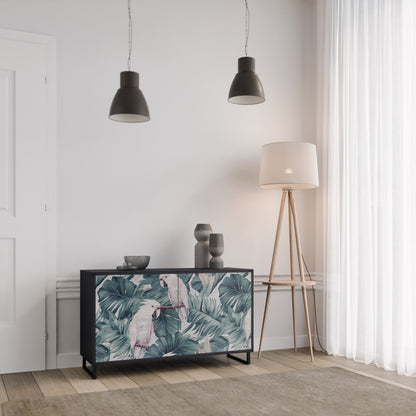 Credenza a 2 ante POPINJAY LOOK in finitura nera