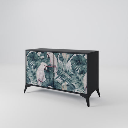 Credenza a 2 ante POPINJAY LOOK in finitura nera