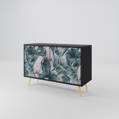 Credenza a 2 ante POPINJAY LOOK in finitura nera