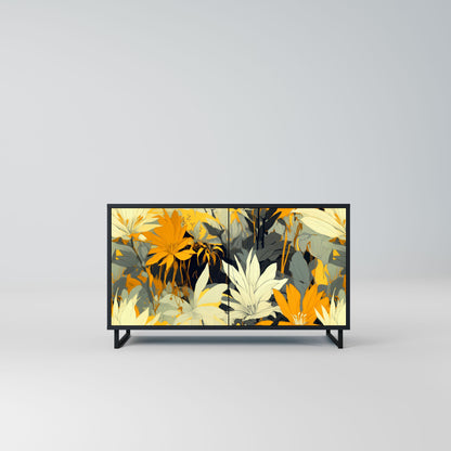 Credenza a 2 ante SUNKISSED LILY in finitura nera