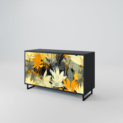 Credenza a 2 ante SUNKISSED LILY in finitura nera