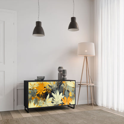 Credenza a 2 ante SUNKISSED LILY in finitura nera