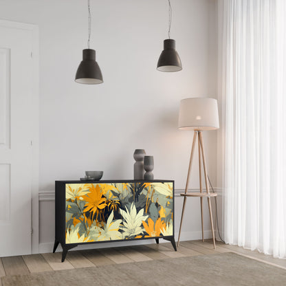 Credenza a 2 ante SUNKISSED LILY in finitura nera