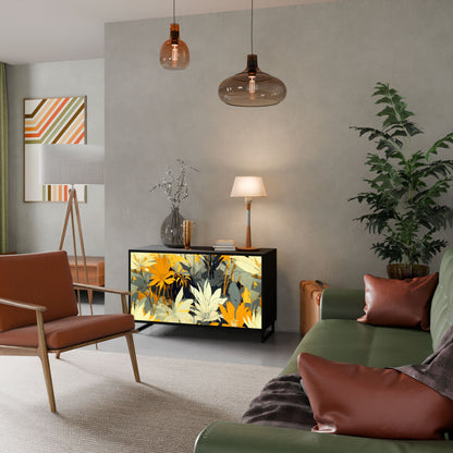 Credenza a 2 ante SUNKISSED LILY in finitura nera