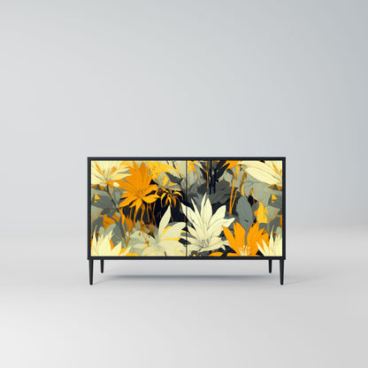 Credenza a 2 ante SUNKISSED LILY in finitura nera