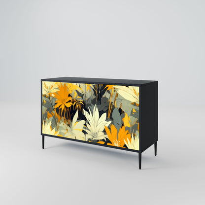 Credenza a 2 ante SUNKISSED LILY in finitura nera