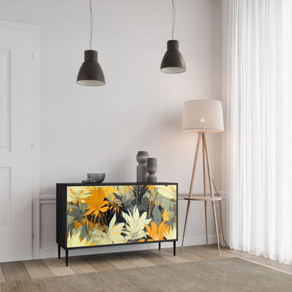 Credenza a 2 ante SUNKISSED LILY in finitura nera