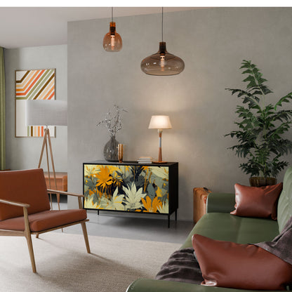 Credenza a 2 ante SUNKISSED LILY in finitura nera