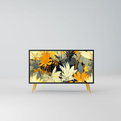 Credenza a 2 ante SUNKISSED LILY in finitura nera