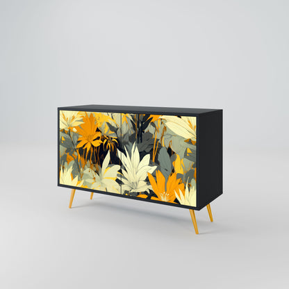 Credenza a 2 ante SUNKISSED LILY in finitura nera
