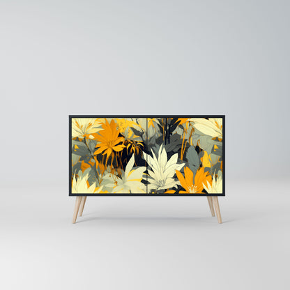 Credenza a 2 ante SUNKISSED LILY in finitura nera