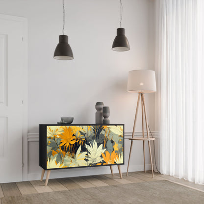 Credenza a 2 ante SUNKISSED LILY in finitura nera