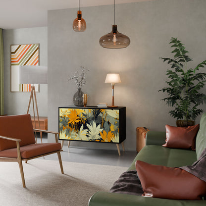 Credenza a 2 ante SUNKISSED LILY in finitura nera