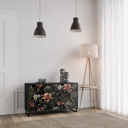 Credenza a 2 ante SECRET VERDURE in finitura nera
