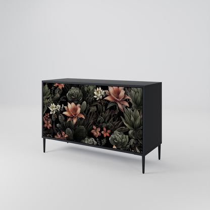 Credenza a 2 ante SECRET VERDURE in finitura nera