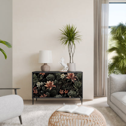 Credenza a 2 ante SECRET VERDURE in finitura nera