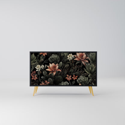 Credenza a 2 ante SECRET VERDURE in finitura nera