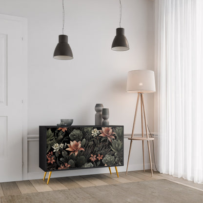 Credenza a 2 ante SECRET VERDURE in finitura nera