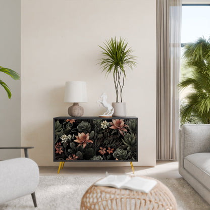 Credenza a 2 ante SECRET VERDURE in finitura nera
