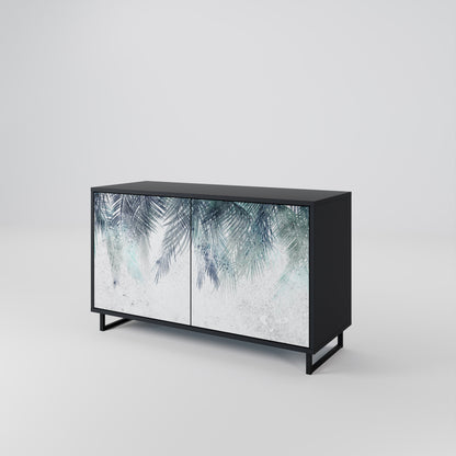 Credenza PALM VEIL a 2 ante in finitura nera