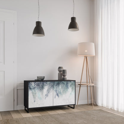 Credenza PALM VEIL a 2 ante in finitura nera