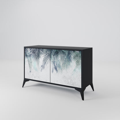 Credenza PALM VEIL a 2 ante in finitura nera
