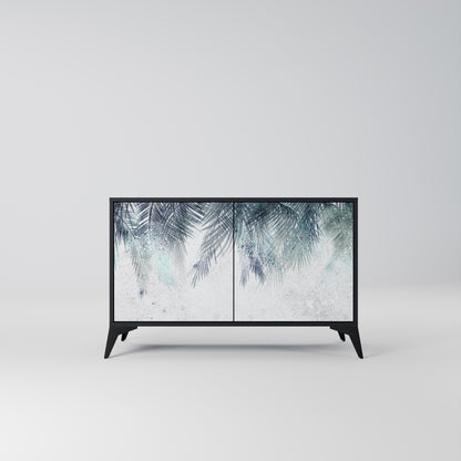 Credenza PALM VEIL a 2 ante in finitura nera