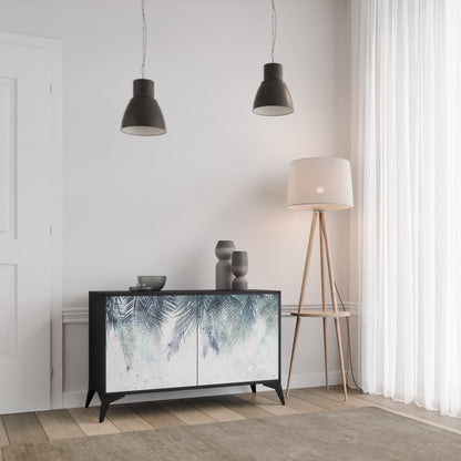 Credenza PALM VEIL a 2 ante in finitura nera