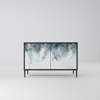Credenza PALM VEIL a 2 ante in finitura nera