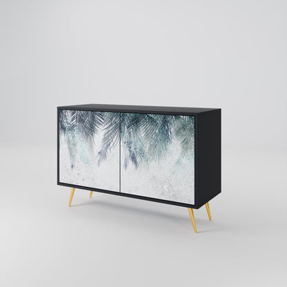Credenza PALM VEIL a 2 ante in finitura nera