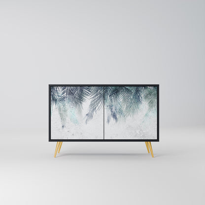 Credenza PALM VEIL a 2 ante in finitura nera