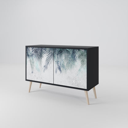Credenza PALM VEIL a 2 ante in finitura nera